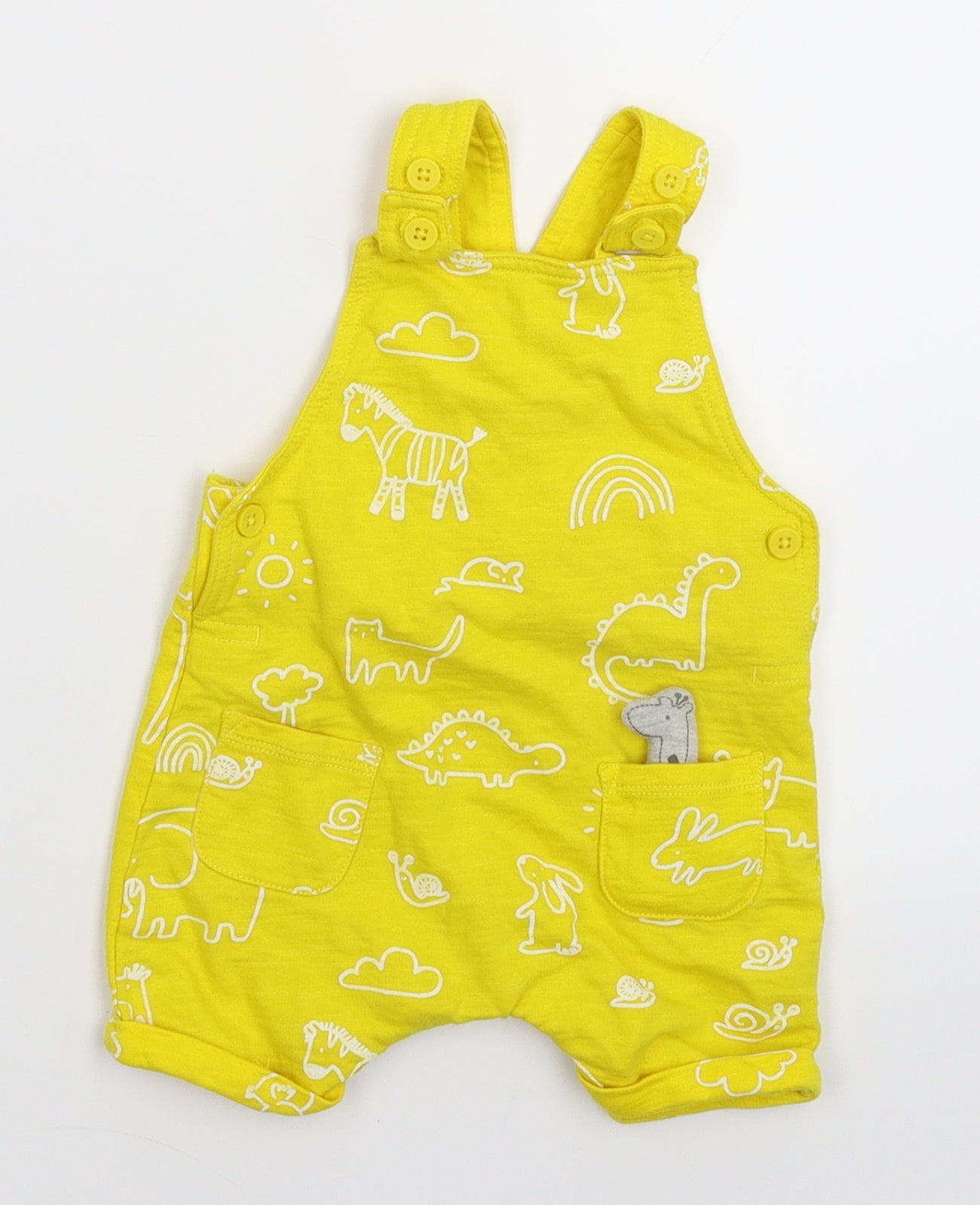 George Baby Yellow   Dungaree One-Piece Size 3-6 Months
