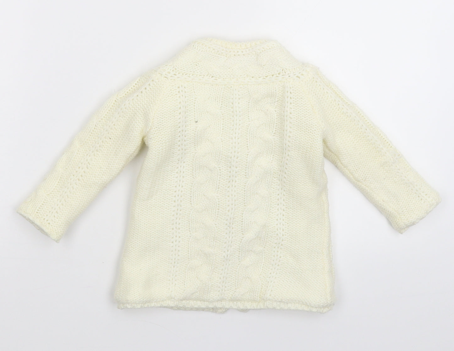 Earlydays Baby White  Knit Jacket Coatigan Size 6-9 Months