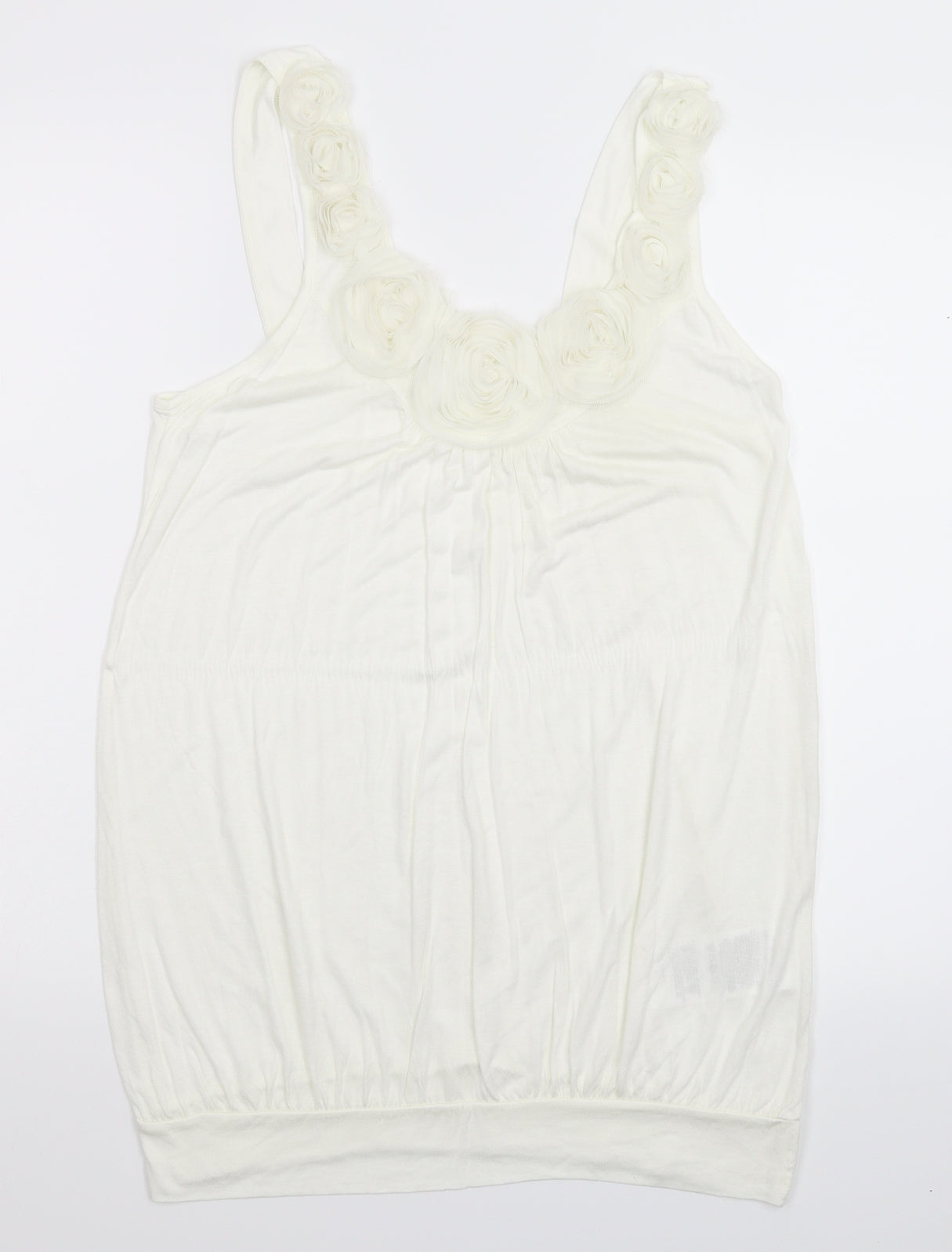 Fishbone Womens White   Basic Tank Size XL