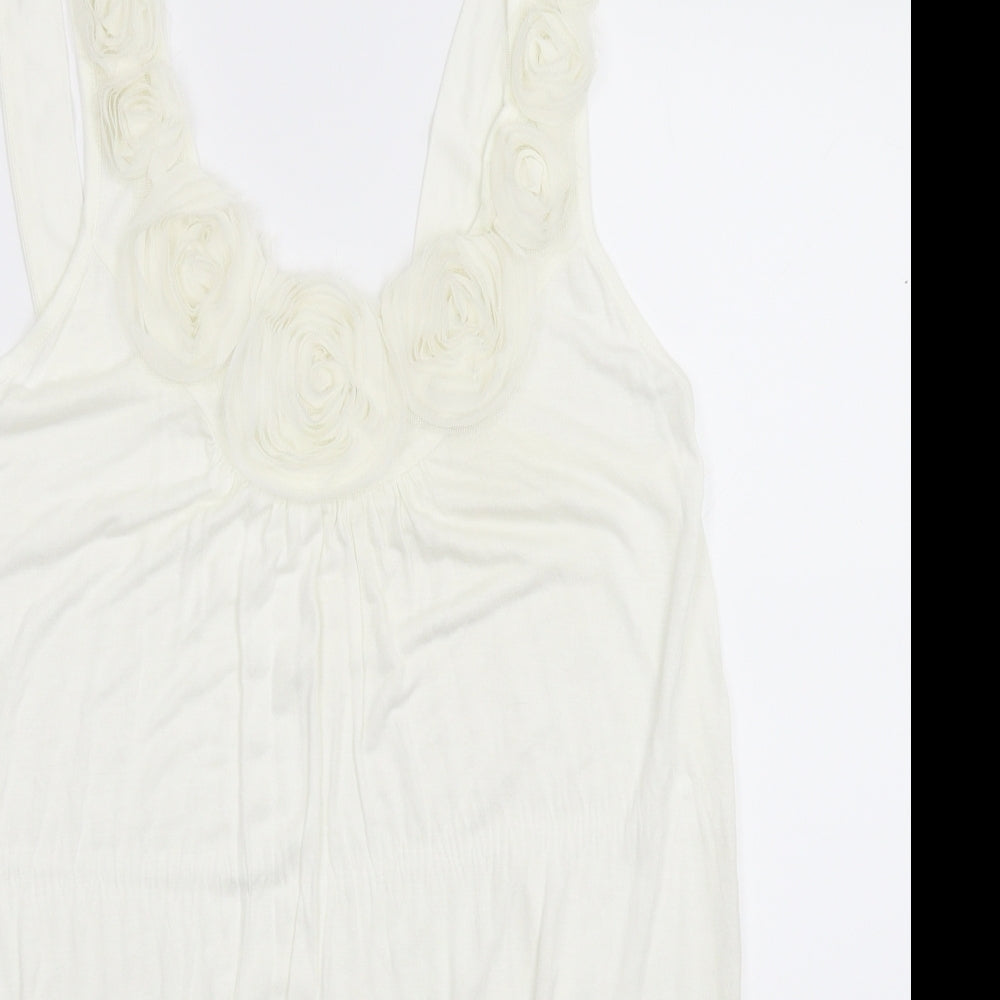 Fishbone Womens White   Basic Tank Size XL