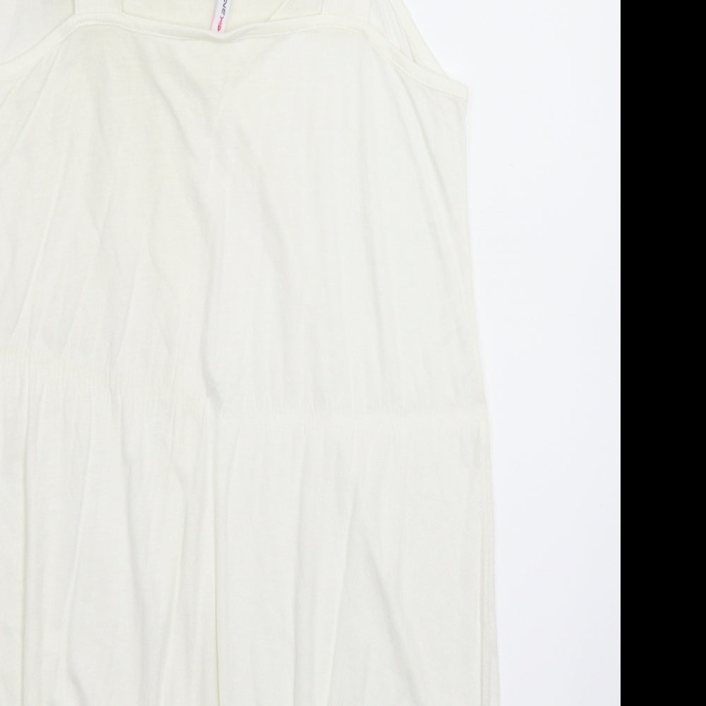 Fishbone Womens White   Basic Tank Size XL