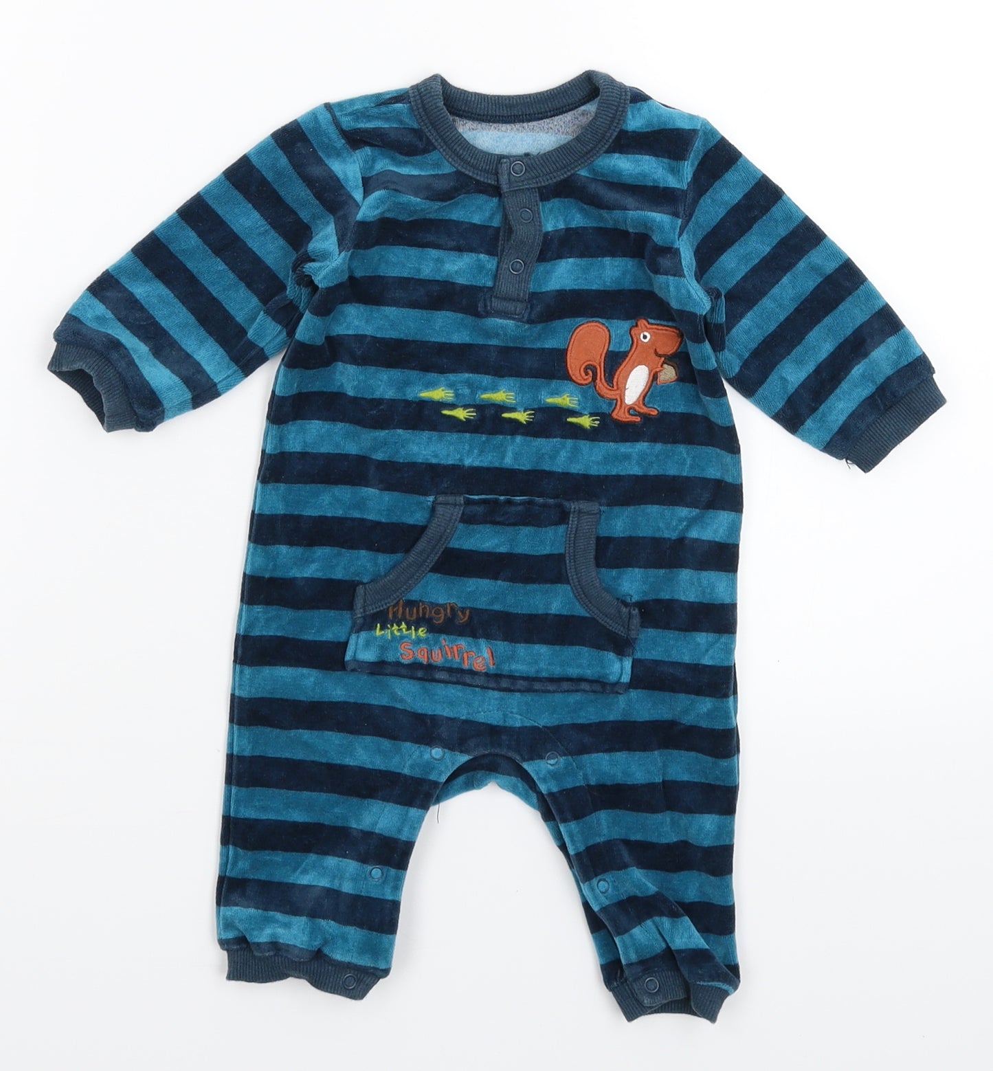 Matalan Baby Blue Striped  Babygrow One-Piece Size 3-6 Months