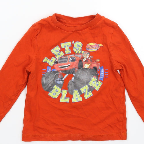 George Boys Orange   Basic T-Shirt Size 18-24 Months