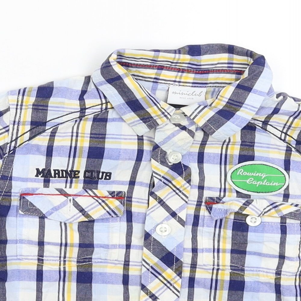 Mini Club Boys Multicoloured Check  Basic Button-Up Size 2-3 Years