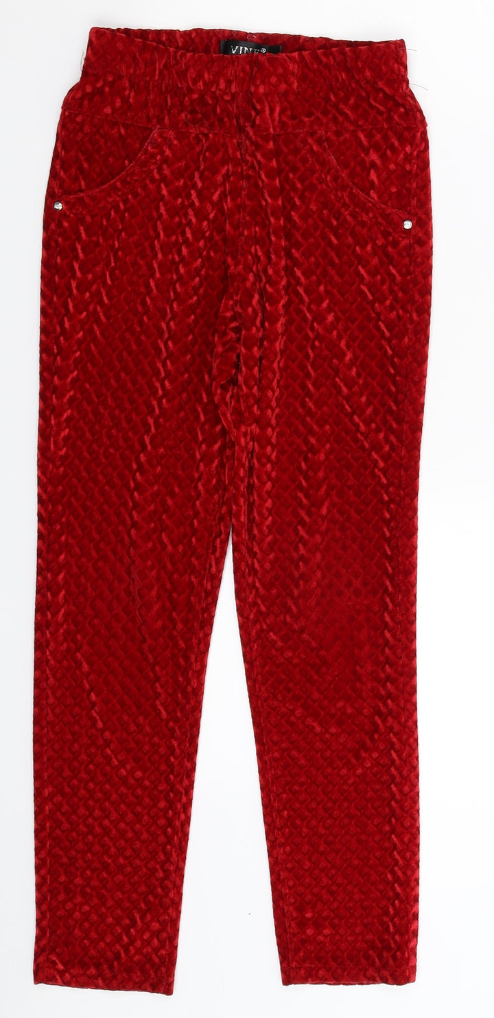 Vine Girls Red Capri Trousers Size 14 Years - Leggings