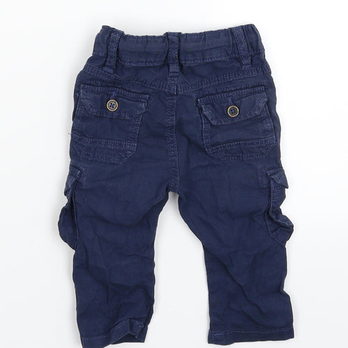 Marks and Spencer Baby Blue   Cargo Trousers Size 6-9 Months