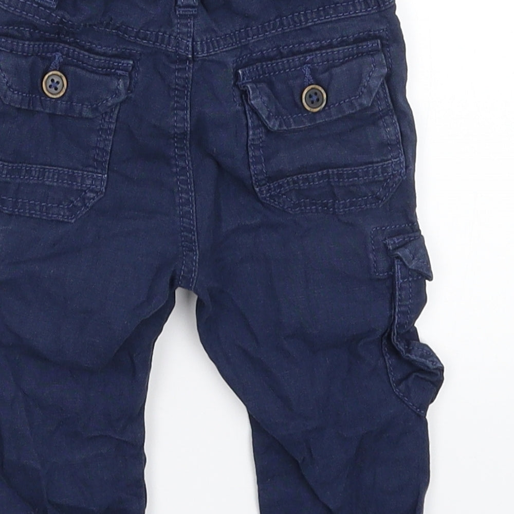 Marks and Spencer Baby Blue   Cargo Trousers Size 6-9 Months