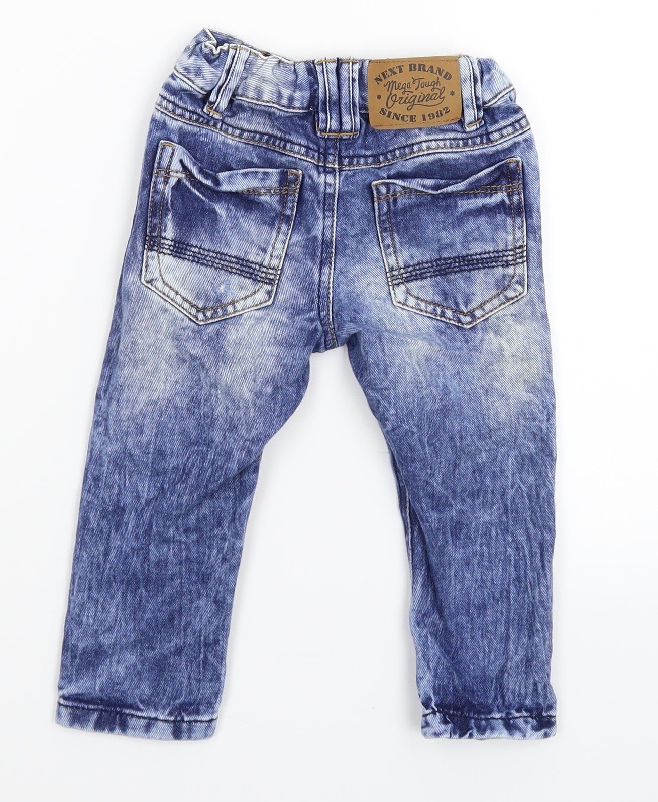 NEXT Baby Blue  Denim Capri Jeans Size 12-18 Months  - Distressed