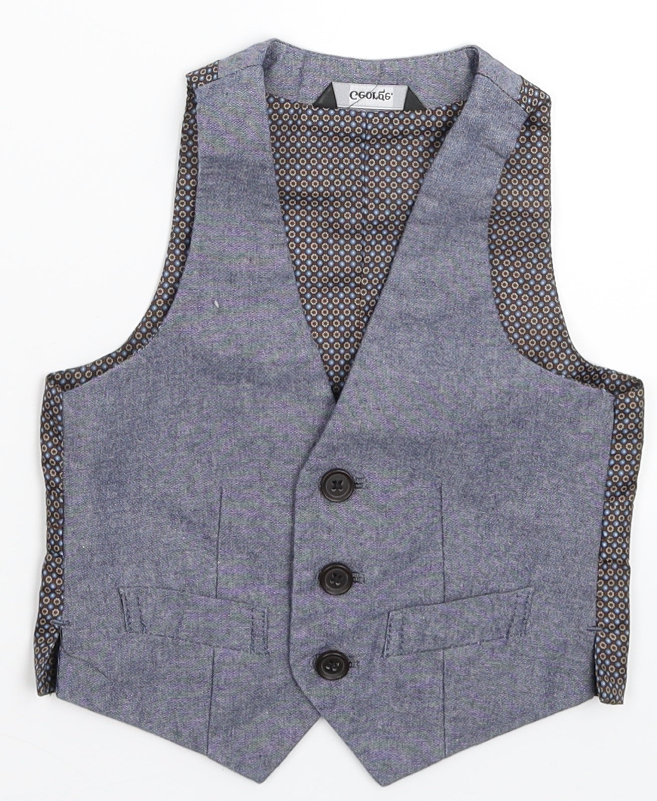 George Boys Grey   Jacket Waistcoat Size 12-18 Months
