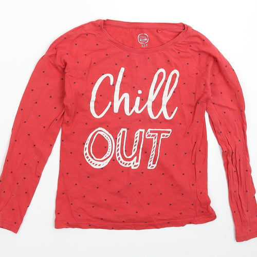 Cool Club Girls Red   Basic T-Shirt Size 9-10 Years