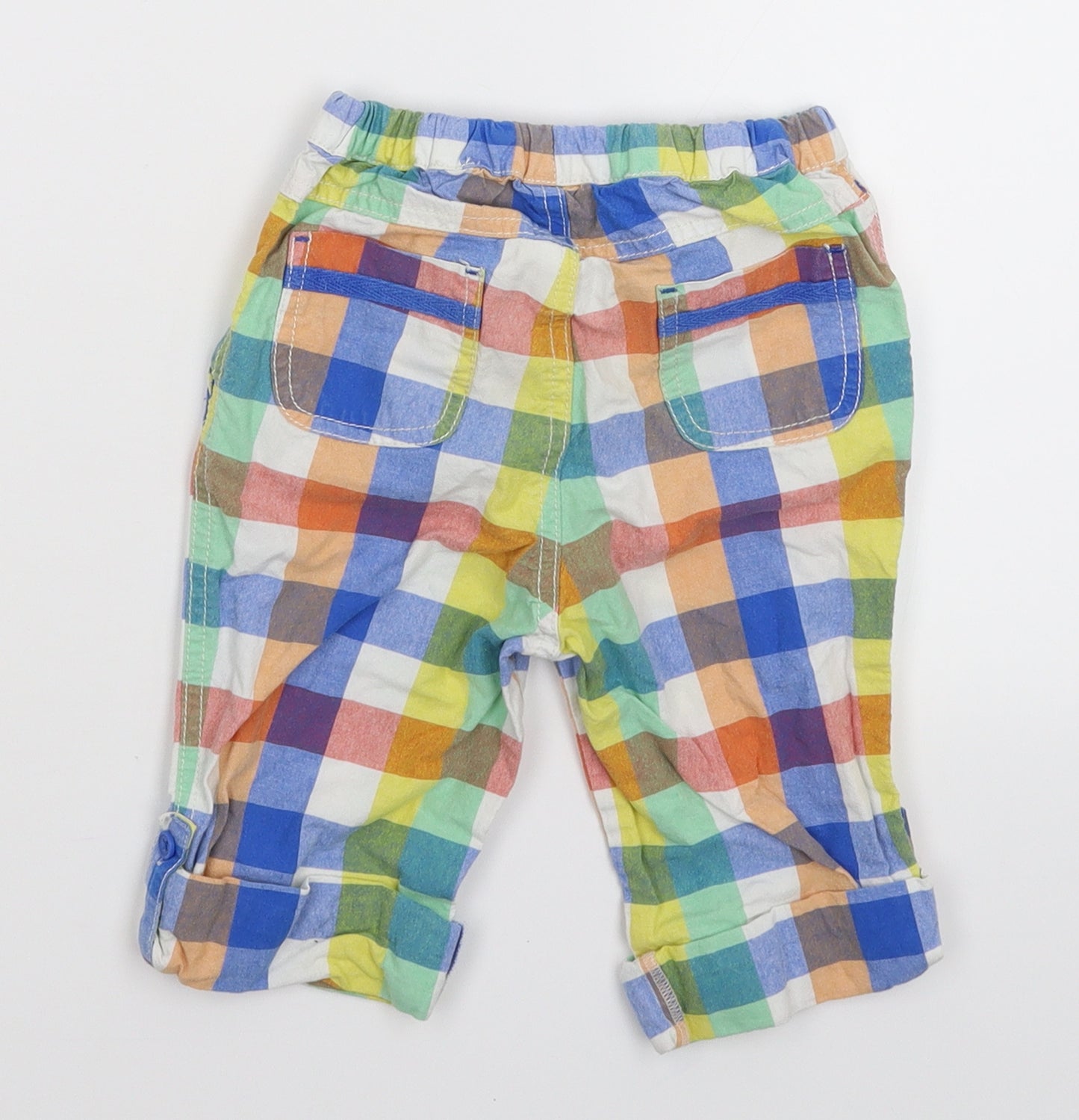 Baby Boden Boys Multicoloured Check  Capri Trousers Size 2-3 Years