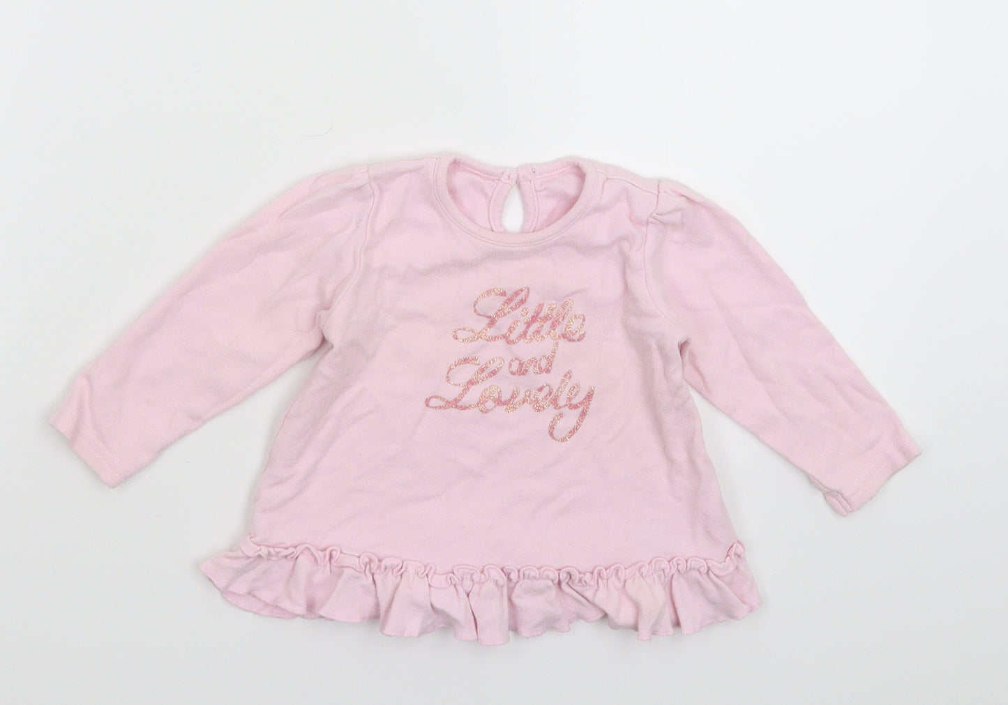 George Girls Pink   T-Shirt Dress  Size 6-9 Months