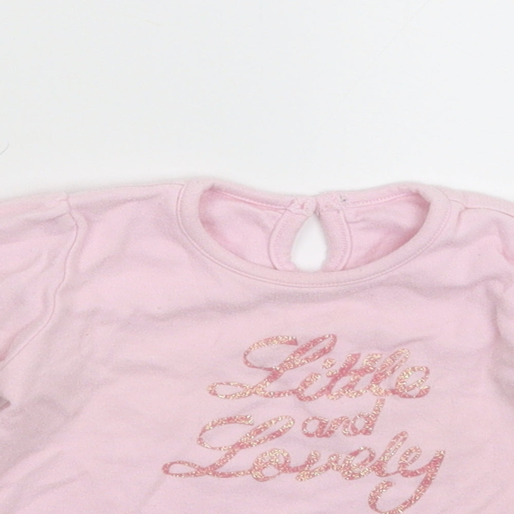 George Girls Pink   T-Shirt Dress  Size 6-9 Months