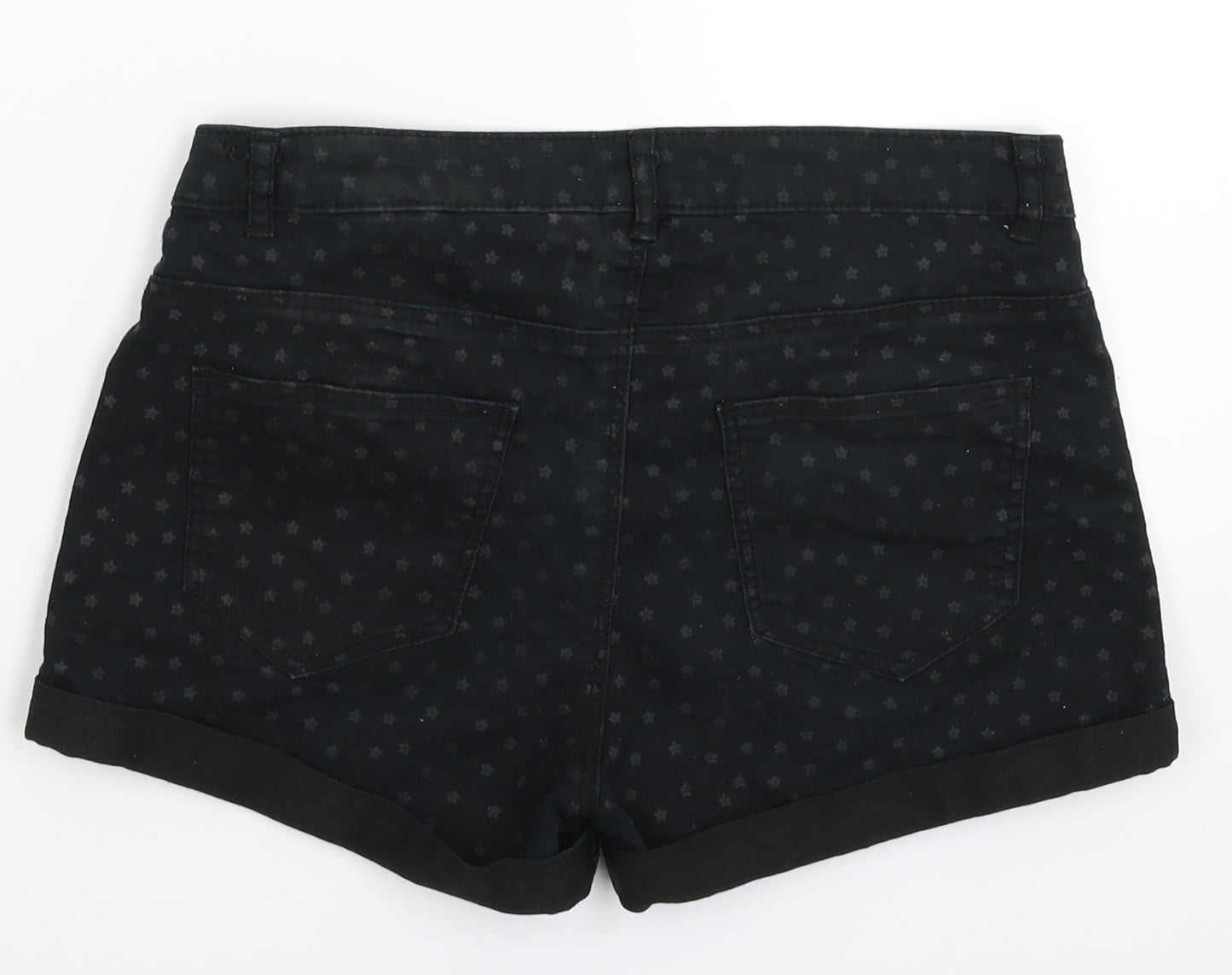 H&M Girls Black  Denim Hot Pants Shorts Size 14 Years