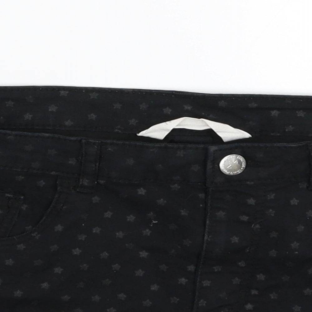 H&M Girls Black  Denim Hot Pants Shorts Size 14 Years