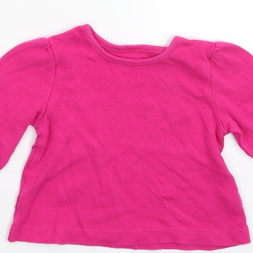 George Girls Pink   Basic T-Shirt Size 6-9 Months