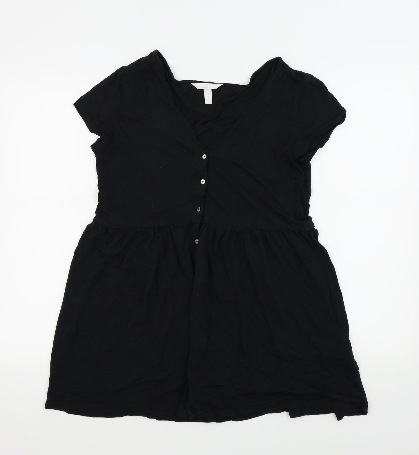 H&M Womens Black Colourblock  Fit & Flare  Size S