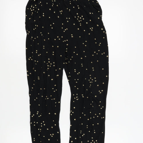 H&M Womens Black Polka Dot  Trousers  Size XS L23 in