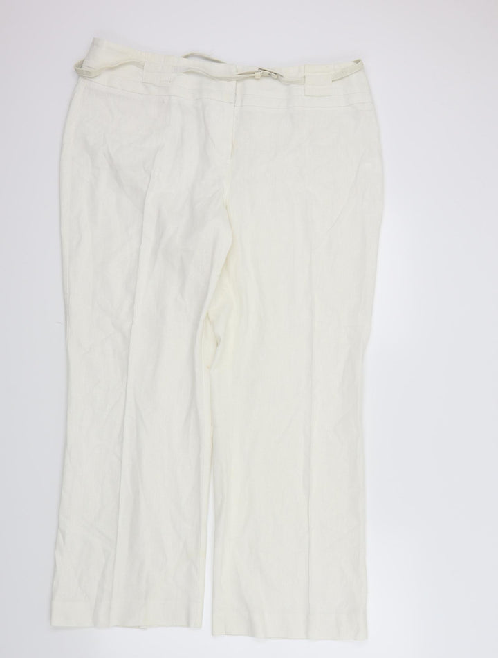 Autonomy Womens White Dress Pants Trousers Size 18 L29 in