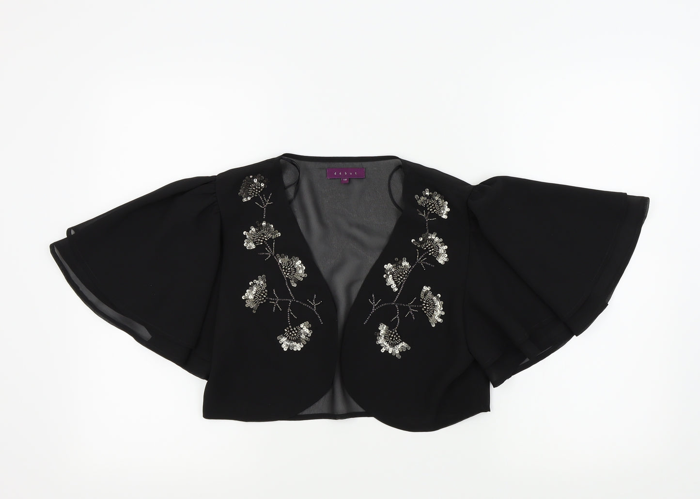 Debut Womens Black   Jacket  Size 14