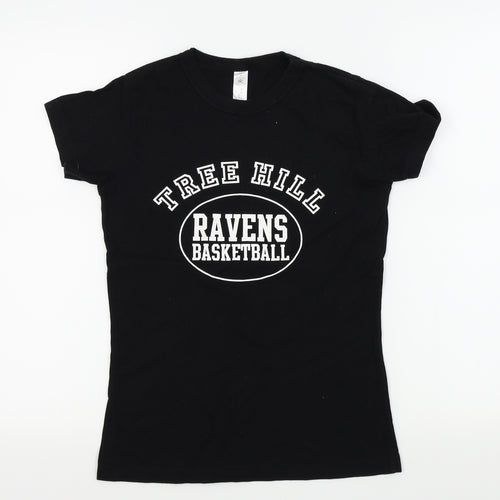 B&C Womens Black Colourblock  Basic T-Shirt Size S