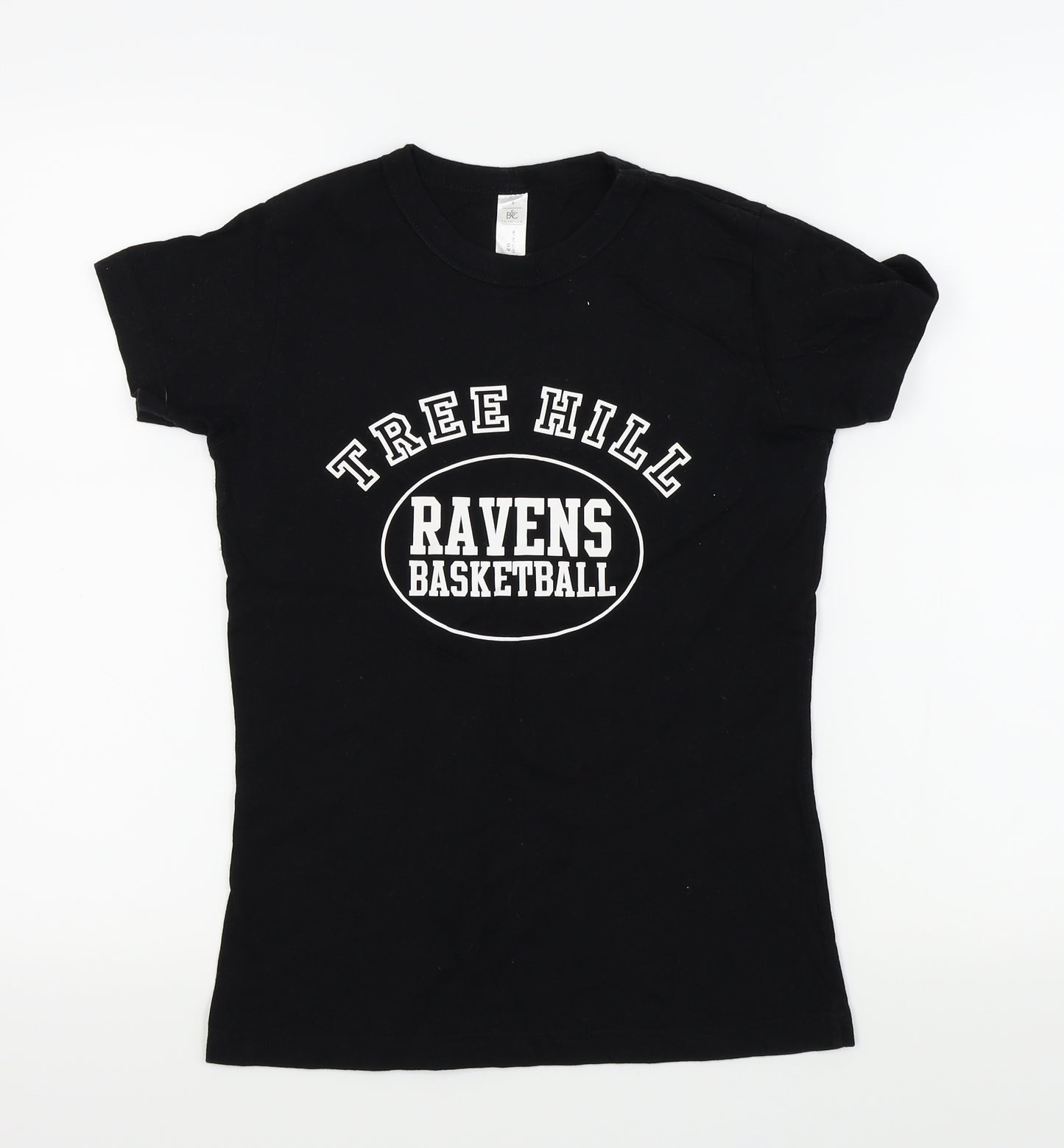 B&C Womens Black Colourblock  Basic T-Shirt Size S