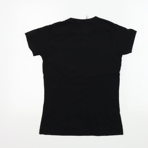 B&C Womens Black Colourblock  Basic T-Shirt Size S