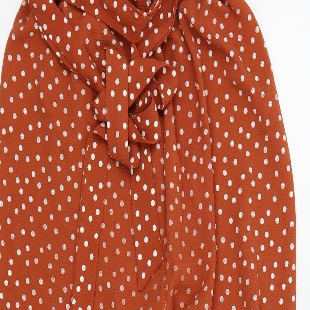 Quiz Womens Brown Polka Dot  Jumpsuit One-Piece Size M L20 in