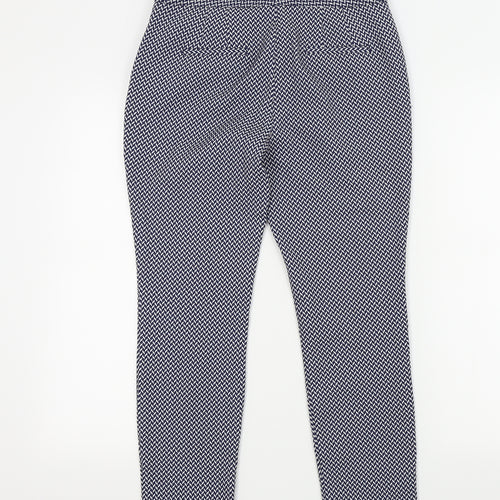 next petite Womens Blue Geometric  Trousers  Size 8 L24 in