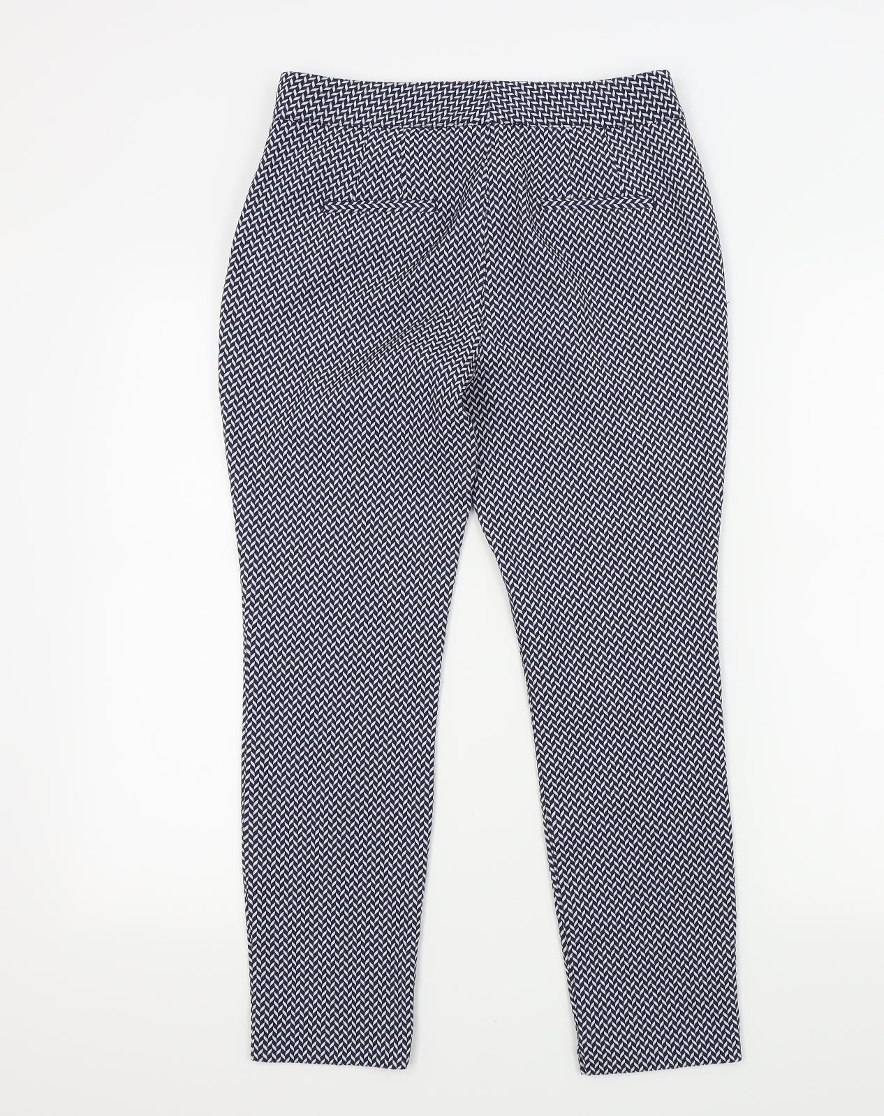 next petite Womens Blue Geometric  Trousers  Size 8 L24 in