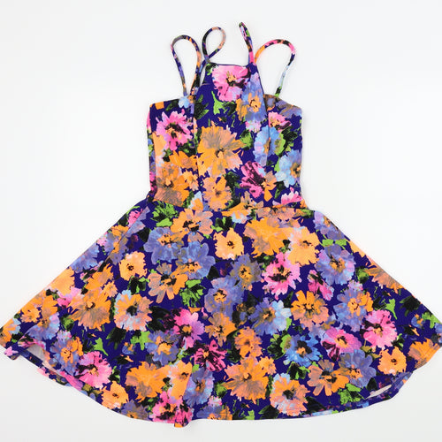 Quiz Girls Multicoloured Floral  Fit & Flare  Size 13-14 Years