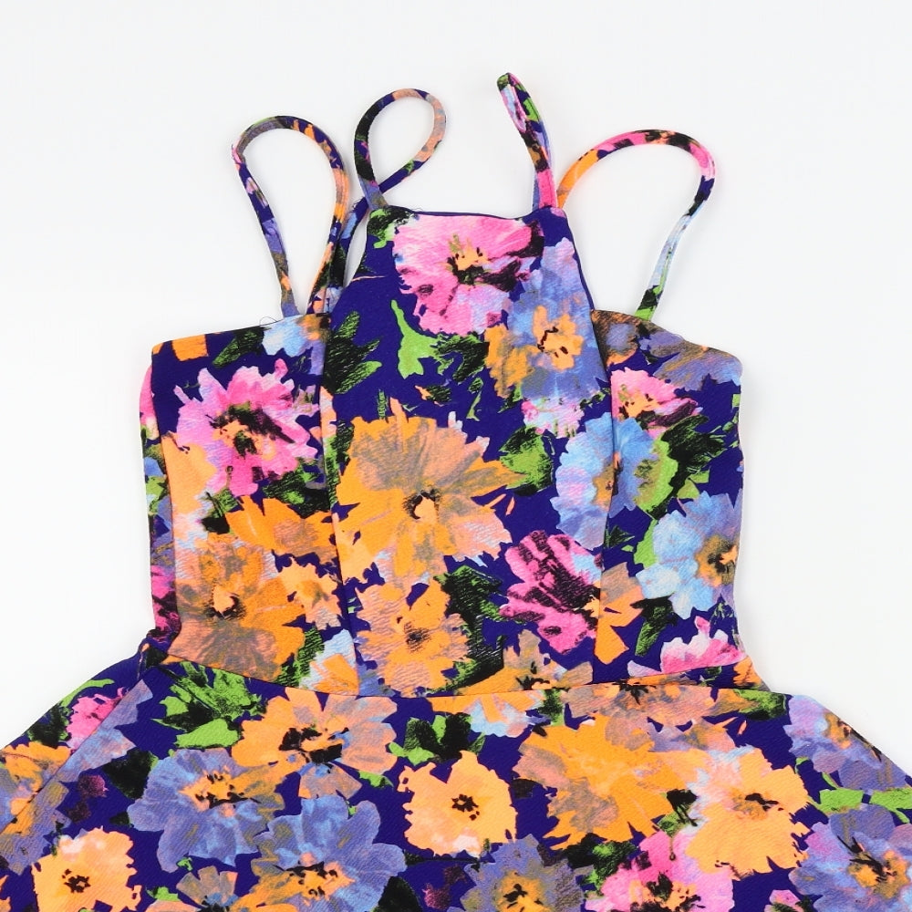 Quiz Girls Multicoloured Floral  Fit & Flare  Size 13-14 Years