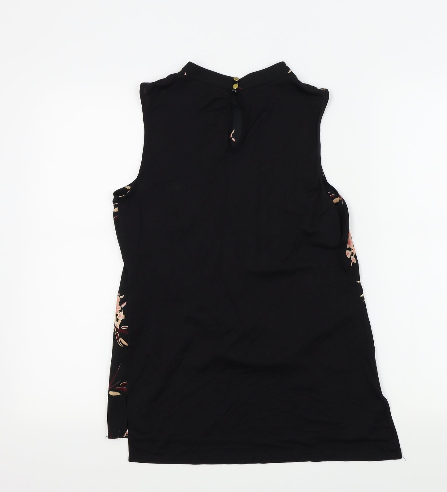 F&F Womens Black Floral  Basic Blouse Size 6