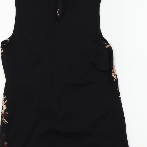 F&F Womens Black Floral  Basic Blouse Size 6