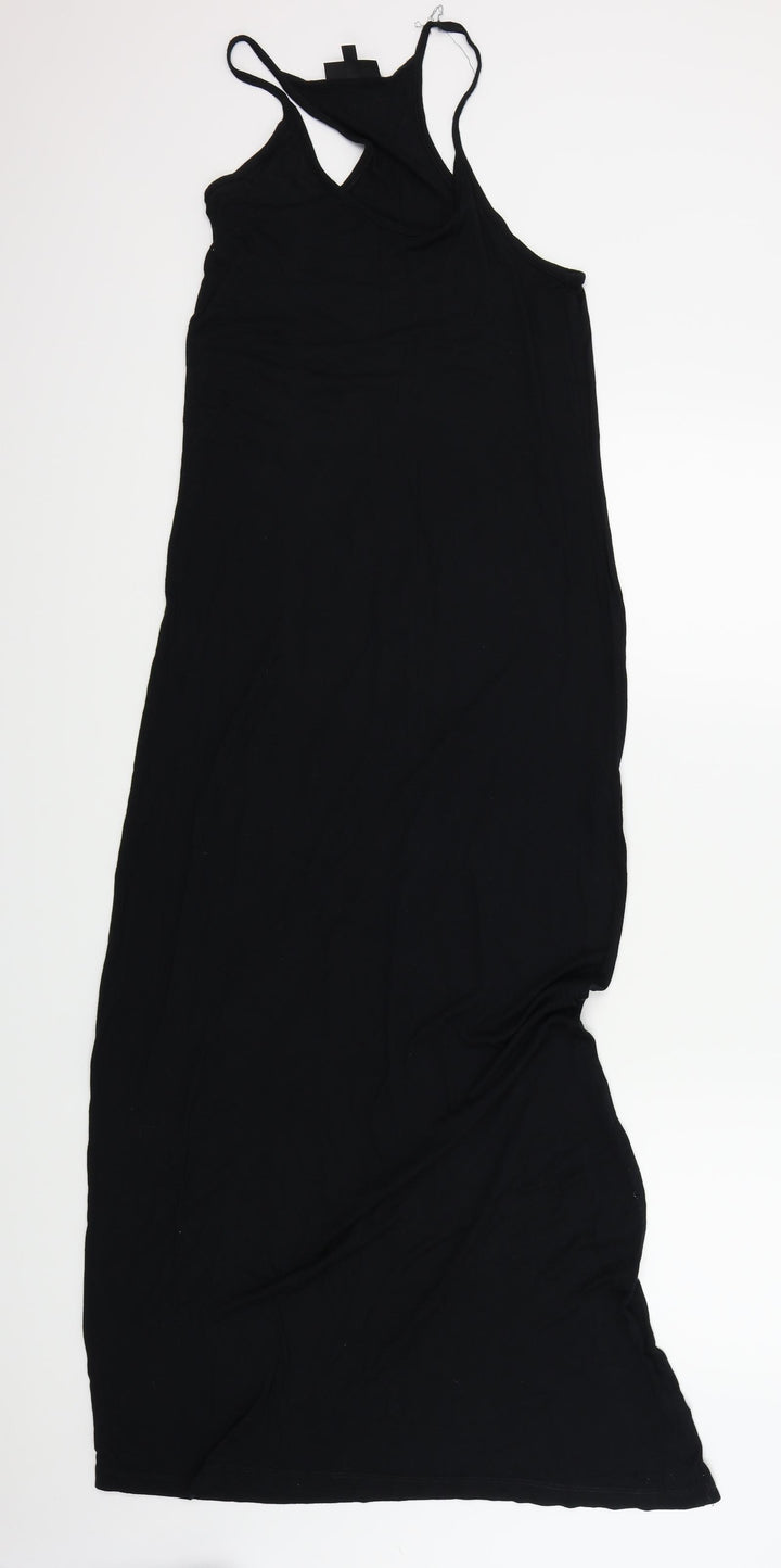 Topshop Womens Black A-Line Size 6