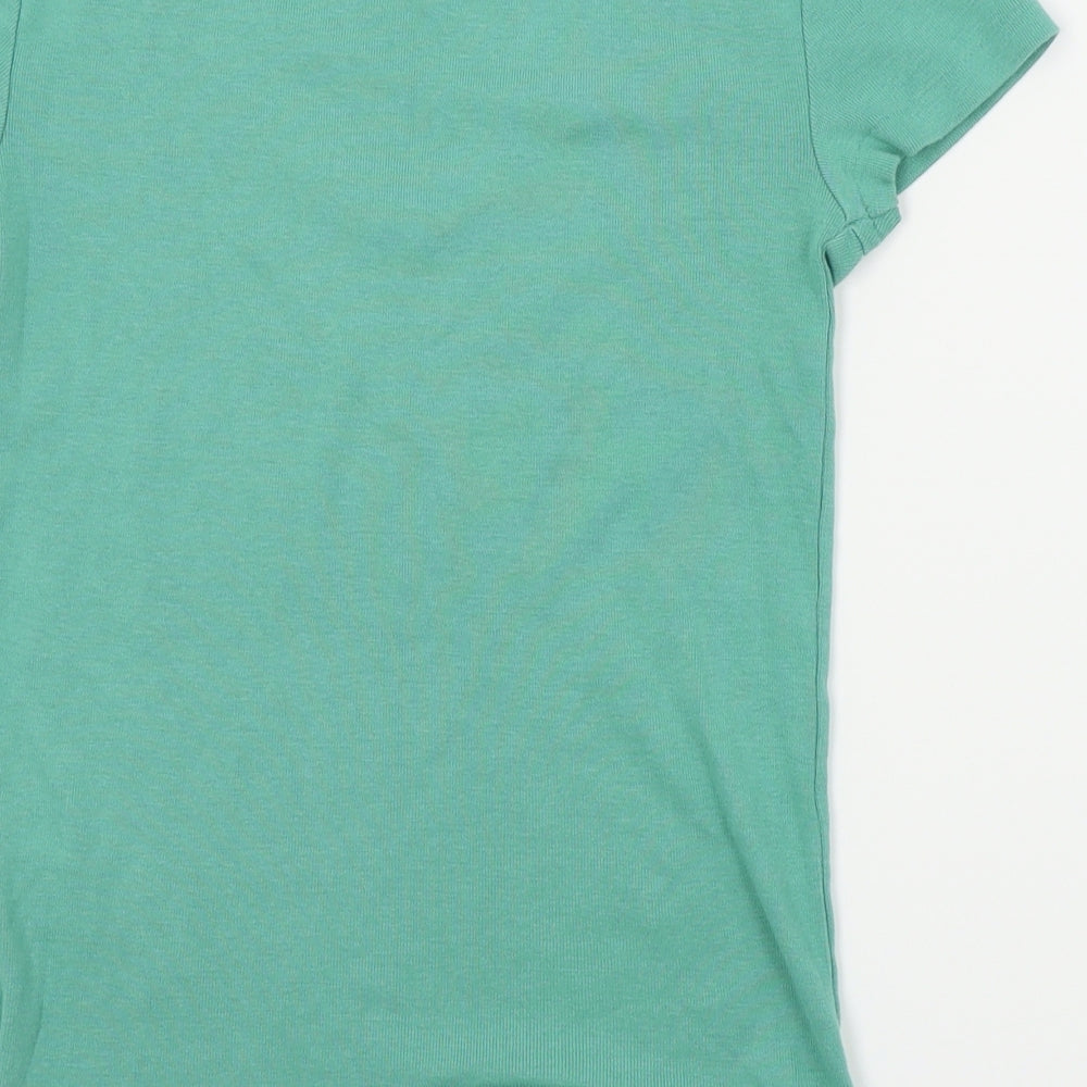 Ralph Lauren Womens Green Colourblock  Basic T-Shirt Size XS