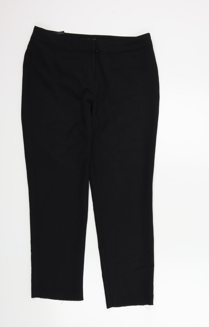 F&F Womens Black Houndstooth Trousers Size 10 L26 in