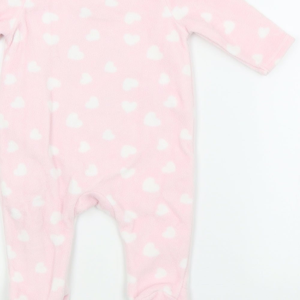 George  Pink Colourblock  Babygrow One-Piece Size 0-3 Months  - Taddy bear