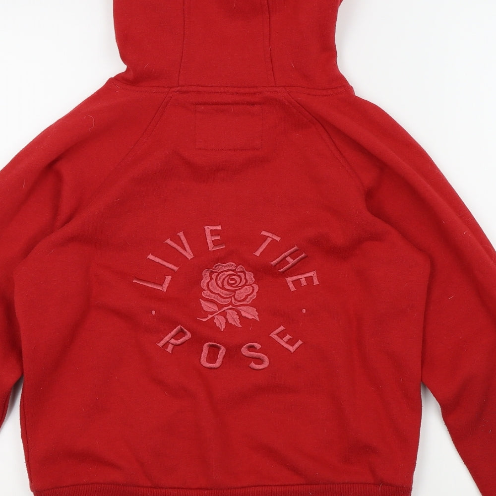 England Girls Red   Pullover Hoodie Size 8 Years  - england rugby