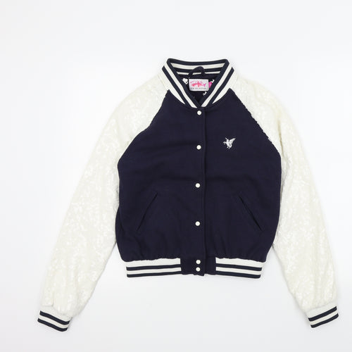 tulisa Girls Blue Colourblock  Basic Jacket Jacket