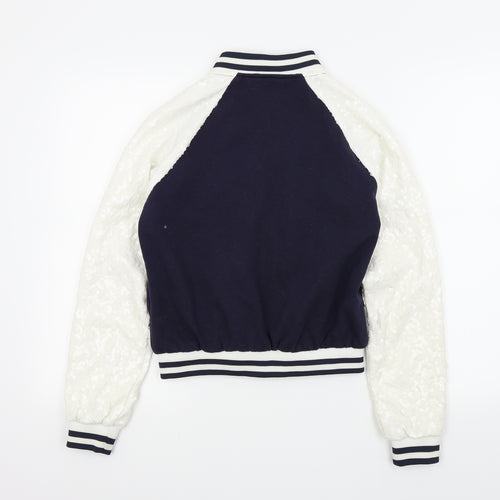 tulisa Girls Blue Colourblock  Basic Jacket Jacket