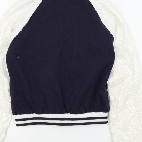 tulisa Girls Blue Colourblock  Basic Jacket Jacket