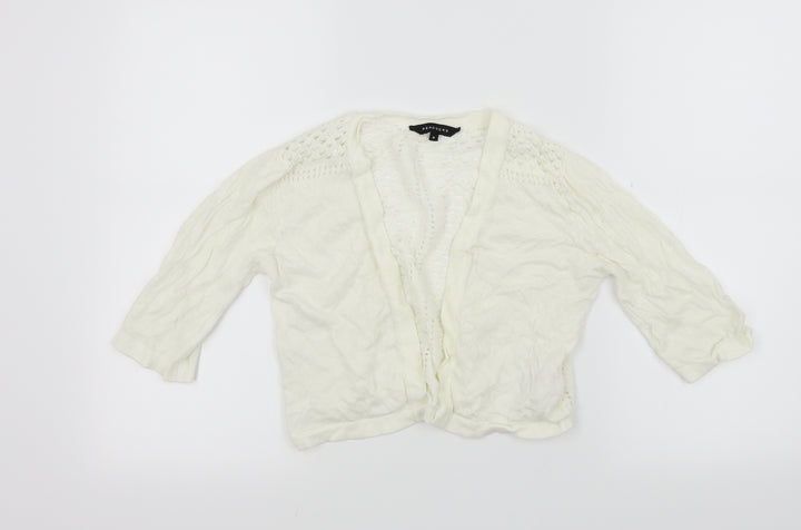 Peacocks Womens Silver Cardigan Jumper Size 8