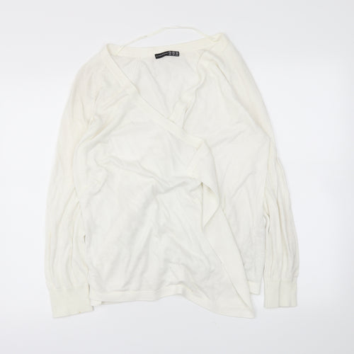 atmospheer Womens White   Wrap Jumper Size 12