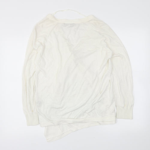 atmospheer Womens White   Wrap Jumper Size 12