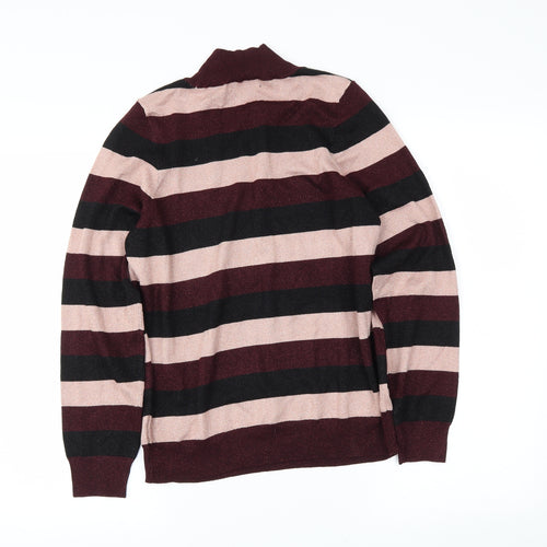 F&F Womens Red Striped  Pullover Jumper Size 14