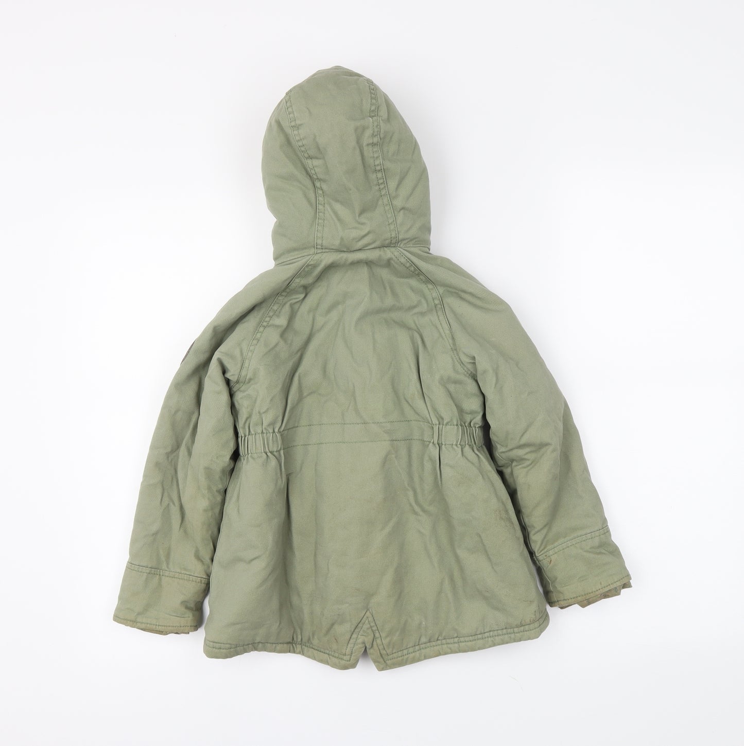 George Girls Green   Parka Coat Size 4-5 Years
