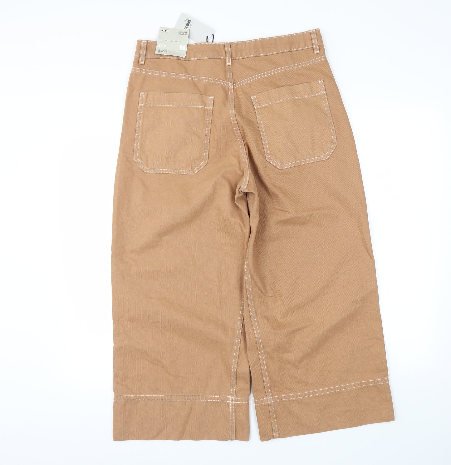 Topshop Mens Brown  Denim Tapered Jeans Size 32 in L30 in