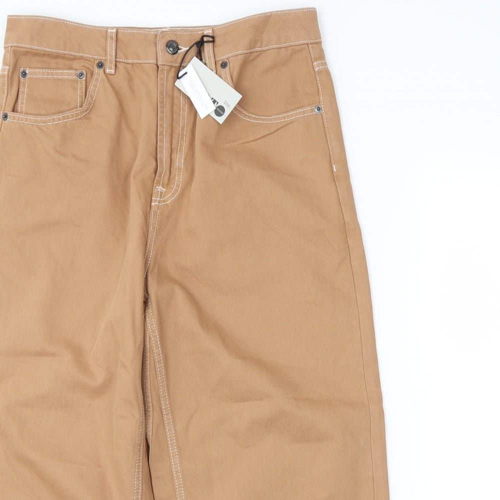 Topshop Mens Brown  Denim Tapered Jeans Size 32 in L30 in