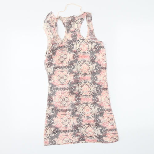 Atmosphere Womens Pink Animal Print  Basic Polo Size 10